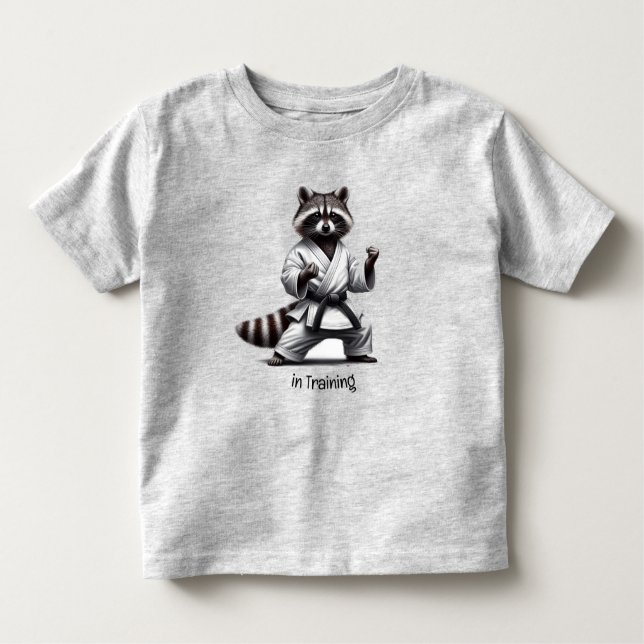 Cute Watercolor  Martial Arts in Training Toddler T-Shirt (Front)