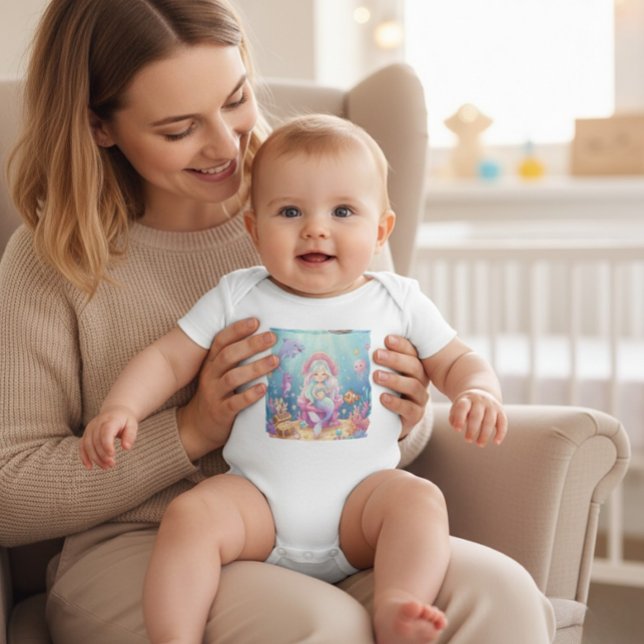 Cute Watercolor Mermaid Under the Sea Bodysuit (Creator Uploaded)