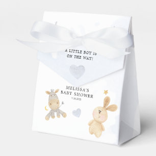Cute Watercolor Modern Baby Shower Cuddly Toys Favour Box