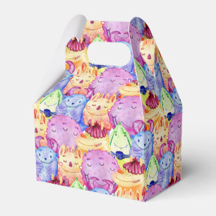 Cute Watercolor Monsters Favour Box