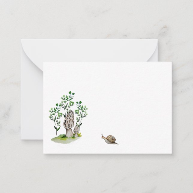 Cute watercolor mushroom pattern  coffee mug card  (Front)