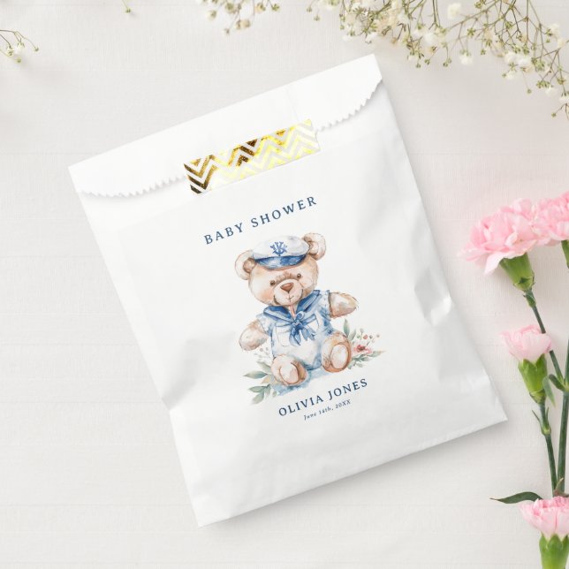 Cute Watercolor Nautical Boy Baby Shower Favour Bag (Sealed)