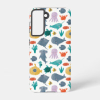 Cute Watercolor Ocean Animals Pattern