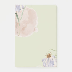Cute watercolor painting Sage green background Post-it Notes