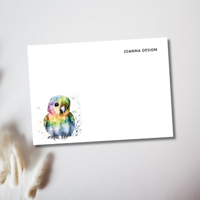 Cute Watercolor Parrot Modern Personalized Post-it Notes (Creator Uploaded)