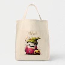 Cute Watercolor Patchwork Ghost Halloween