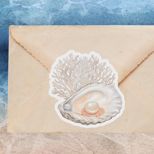 Cute Watercolor Peachy Oysters Pearls Girly (Creator Uploaded)