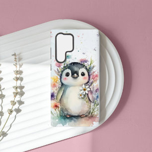 Cute Watercolor Penguin Samsung Galaxy Case
