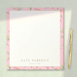 Cute Watercolor Pink Floral Pattern Notepad<br><div class="desc">Delicate floral pattern background..  For additional matching marketing materials,  custom design or
logo enquiry,  please contact me at maurareed.designs@gmail.com and I will reply within 24 hours.
For shipping,  card stock enquires and pricing contact Zazzle directly.</div>