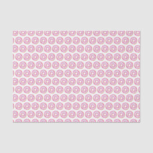 Cute Watercolor Pink Sprinkle Doughnuts Pattern Tissue Paper