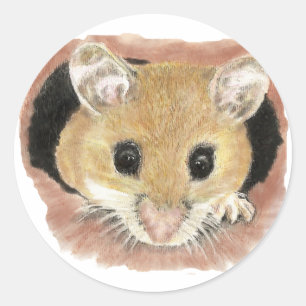 Cute Watercolor Pocket Mouse Sticker