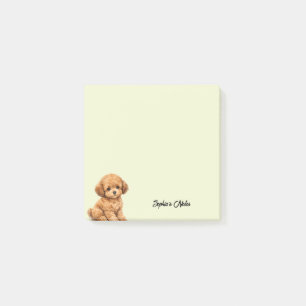 Cute Watercolor Poodle Trendy Custom Post-it Notes