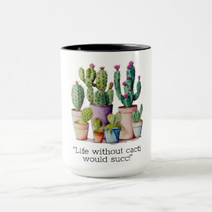 Cute watercolor potted cactus  mug