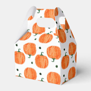 Cute Watercolor Pumpkin Favor Box