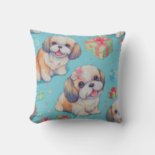 Cute Watercolor Puppy Dog, Pet Lovers Gifts Cushion