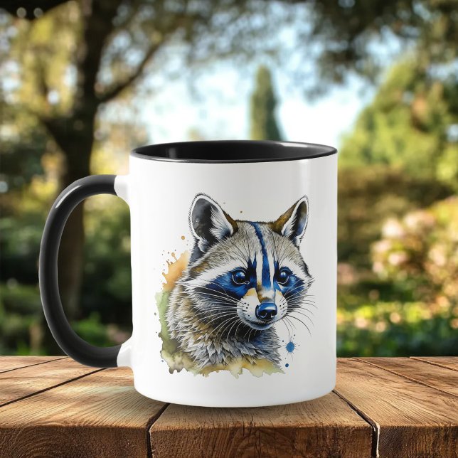 Cute Watercolor Racoon  Mug (Creator Uploaded)
