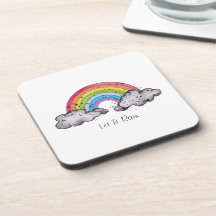 Cute Watercolor Rainbow And Clouds