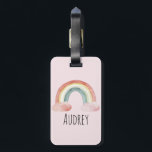 Cute Watercolor Rainbow Personalised Luggage Tag<br><div class="desc">Brighten up your child's world with our "Cute Watercolor Rainbow" collection! Featuring adorable, hand-painted rainbow designs in soft pastel hues, these products are perfect for adding a splash of colour to any nursery or playroom. Ideal for baby showers, birthdays, or everyday use, our collection includes everything from cosy blankets and...</div>
