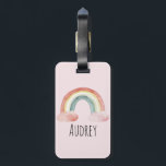 Cute Watercolor Rainbow Personalised Luggage Tag<br><div class="desc">Brighten up your child's world with our "Cute Watercolor Rainbow" collection! Featuring adorable, hand-painted rainbow designs in soft pastel hues, these products are perfect for adding a splash of colour to any nursery or playroom. Ideal for baby showers, birthdays, or everyday use, our collection includes everything from cosy blankets and...</div>