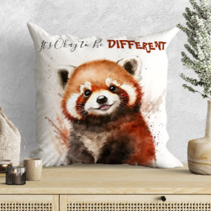 Cute Watercolor Red panda Nursery Motivation Cushion