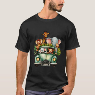 Cute Watercolor Safari Animals T-Shirt