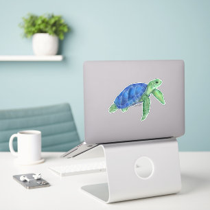 Cute watercolor sea turtle