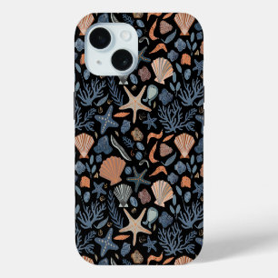 Cute Watercolor Seashell Coral  iPhone 15 Case