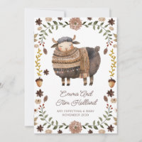 Cute Watercolor Sheep Pregnancy