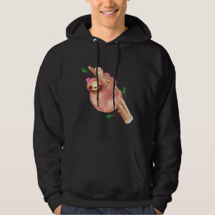 Cute Watercolor Sloth Hoodie