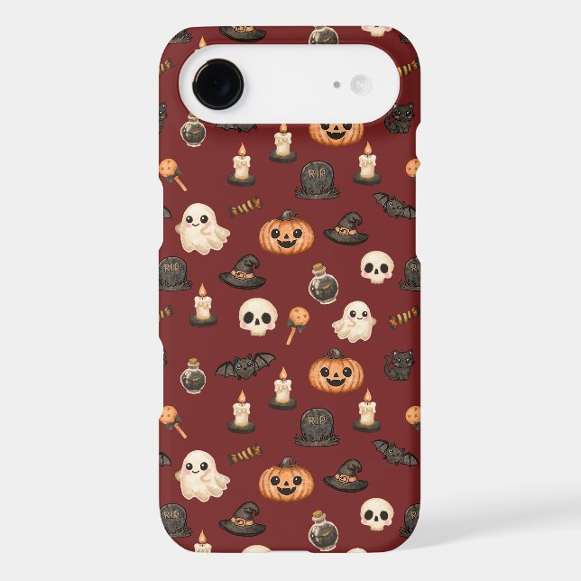 Cute Watercolor Spooky Halloween Pattern (Back)