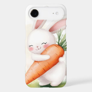 Cute Watercolor Spring Bunny Carrot