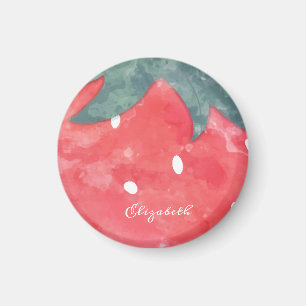 Cute Watercolor Strawberry Magnet