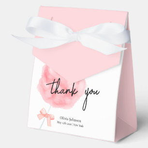 Cute Watercolor Sweet Bow Cotton Candy Baby Shower Favour Box