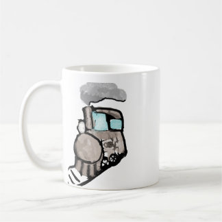 Cute Watercolor Train Illustration Coffee Mug