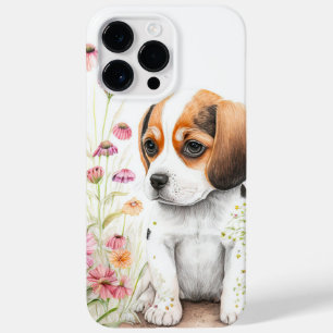 CUTE WATERCOLOR TRI COLOR BEAGLE PUPPY DOG Case-Mate iPhone 14 PRO MAX CASE