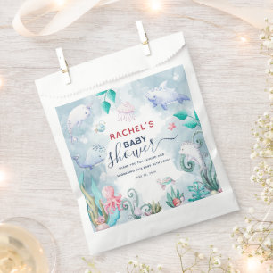 Cute Watercolor Under the Sea Baby Shower Favour Bag