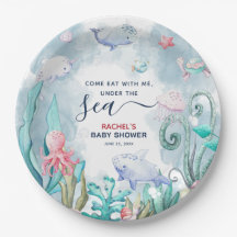 Cute Watercolor Under the Sea Baby Shower