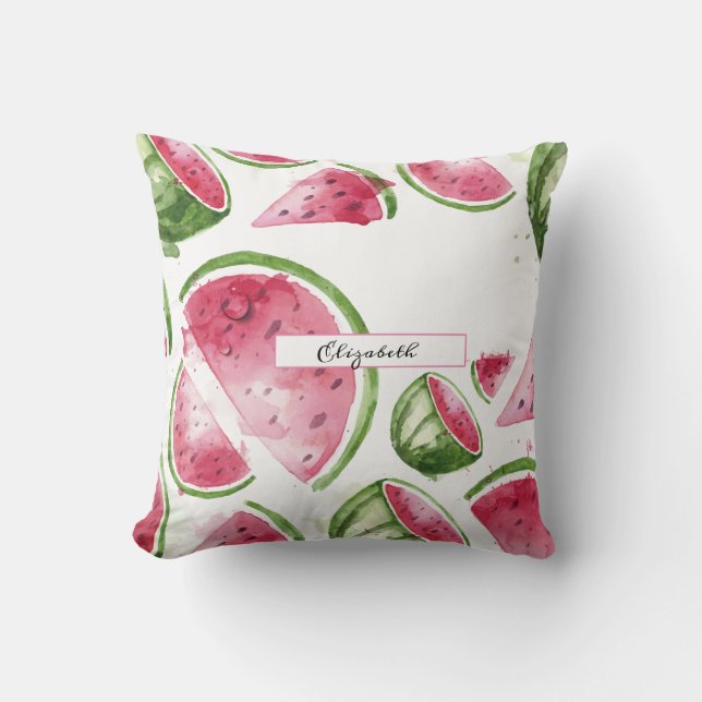 Cute Watercolor Watermelon   Cushion (Front)