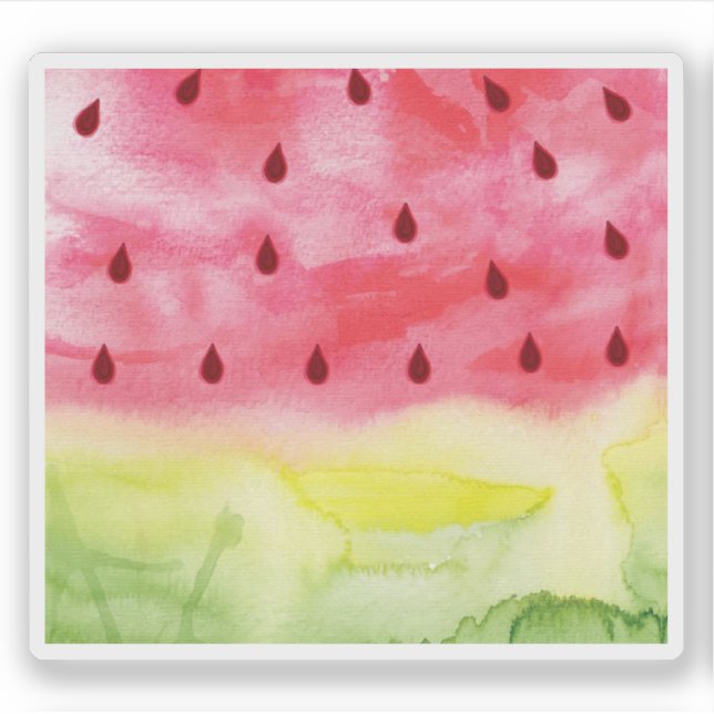 Cute Watercolor Watermelon Giant funny slice (Front)