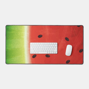 Cute Watercolor Watermelon Giant funny slice Desk Mat