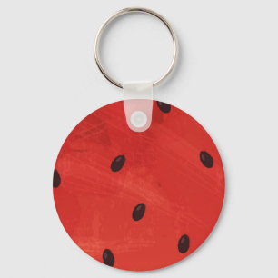 Cute Watercolor Watermelon Giant funny slice Key Ring