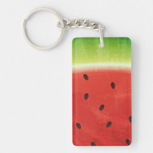 Cute Watercolor Watermelon Giant funny slice Key Ring