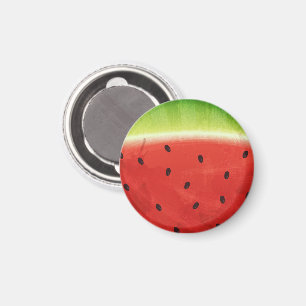 Cute Watercolor Watermelon Giant funny slice Magnet