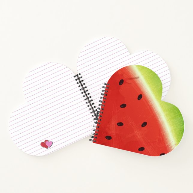 Cute Watercolor Watermelon Giant funny slice Notebook (Inside)