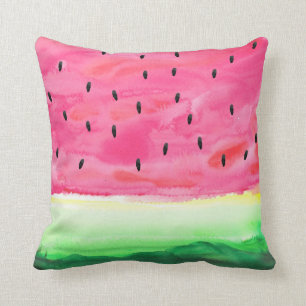 Cute Watercolor Watermelon Pillow