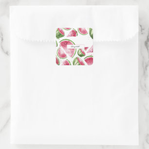 Cute Watercolor Watermelon   Square Sticker