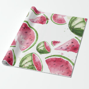 Cute Watercolor Watermelon  Wrapping Paper