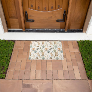 Cute Watercolor Woodland Animals - Nursery & Kids Doormat