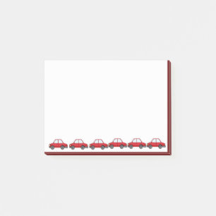 Cute WatercolorRed Automotive Vehicle Cars Post-it Notes