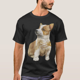 Cute Watercolour Corgi Puppy Dog Painting Trending T-Shirt